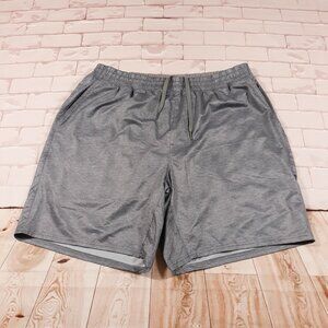 Tasc Performance Athletic Shorts Mens XL Elastic Waist Lined Workout Gym Gray